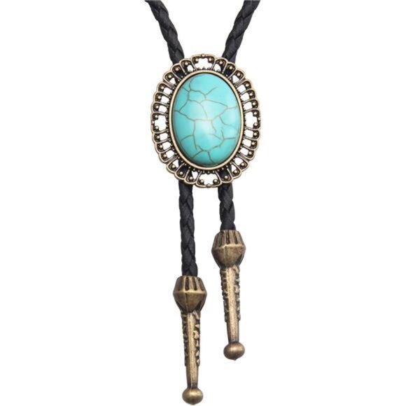 Cowboy Leather Necktie, Necklace Costume Accessories 020 - Picture 1 of 7
